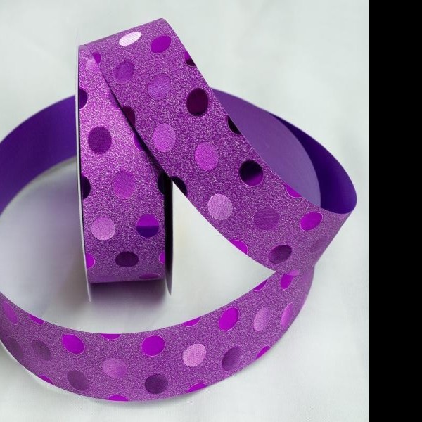LISTON 9 DIAMANTADO BOLITAS MORADO COLORS 25M C32